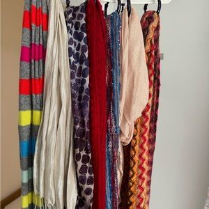 Lot of assorted scarves. From Old navy, and various boutiques